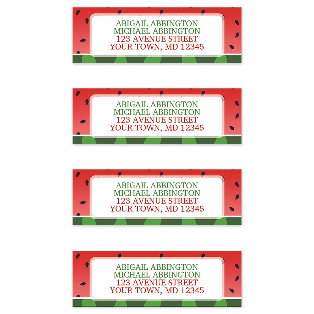 Red and Green Watermelon Return Address Labels (4 to a sheet) at Artistically Invited.