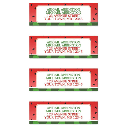 Red and Green Watermelon Return Address Labels (4 to a sheet) at Artistically Invited.