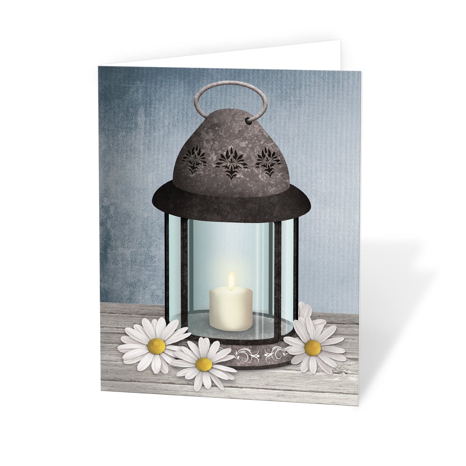 Rustic Lantern Daisy Note Cards at Artistically Invited.