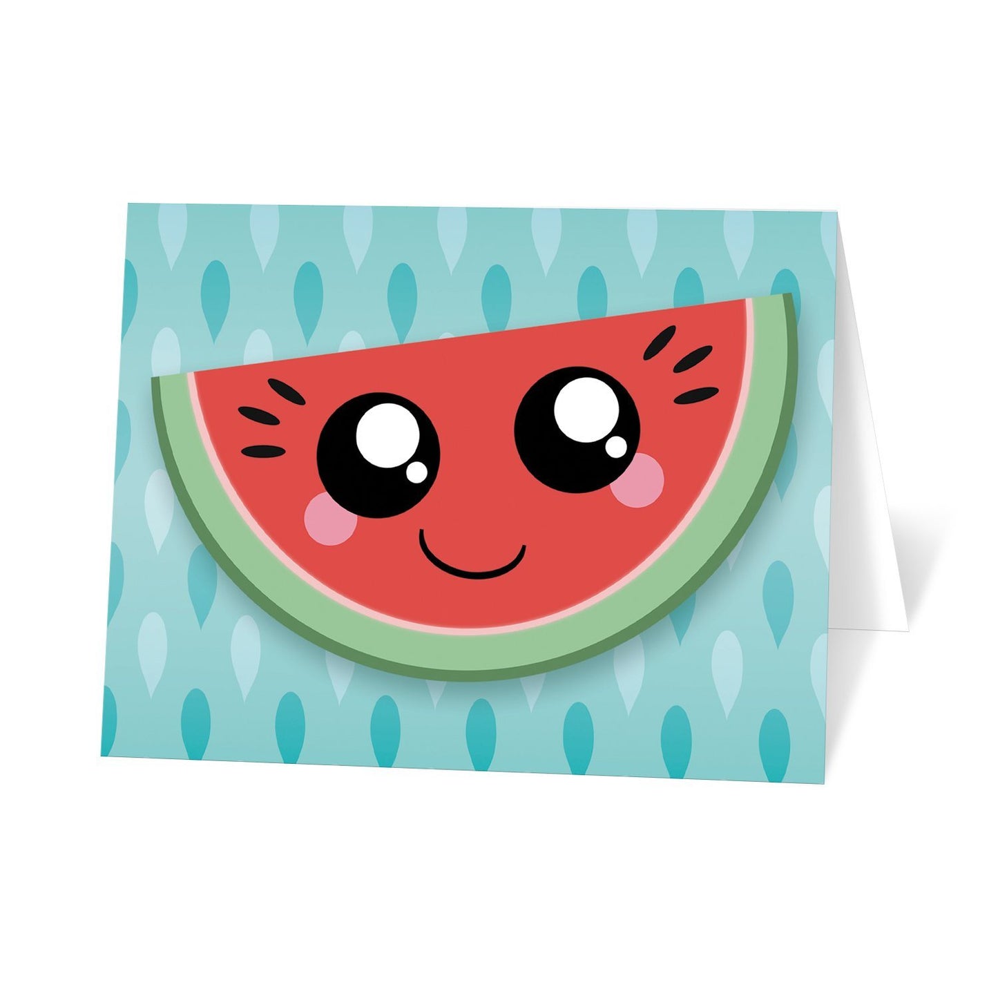 Smiling Watermelon Slice - Watermelon Note Cards at Artistically Invited