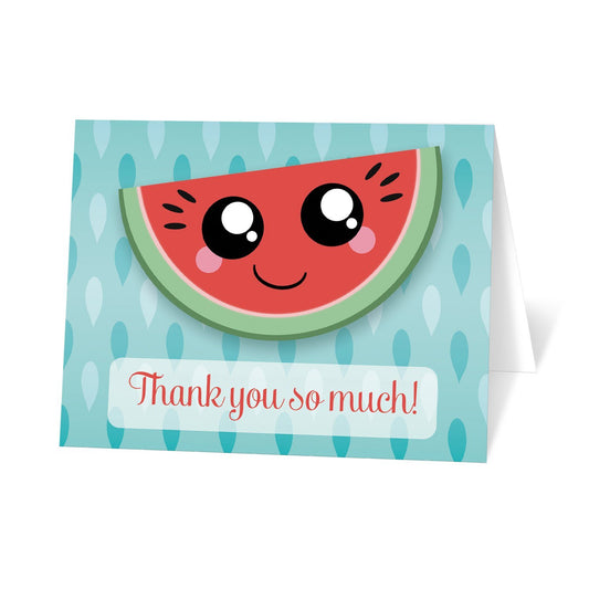 Smiling Watermelon Slice - Watermelon Thank You Cards at Artistically Invited
