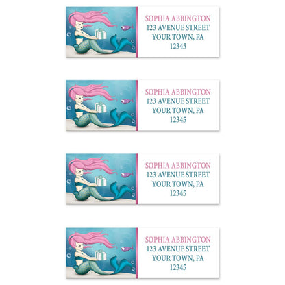 Under the Sea Mermaid Return Address Labels (4 to a sheet) at Artistically Invited.