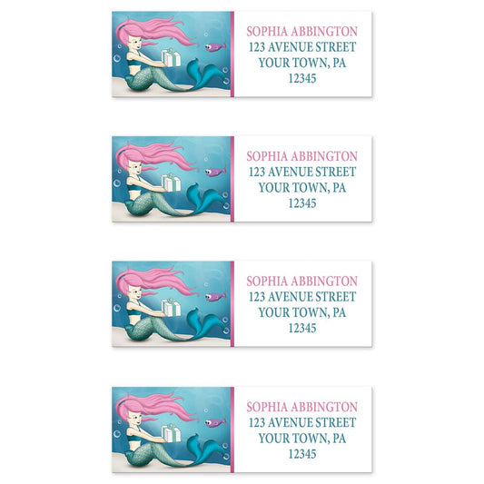 Under the Sea Mermaid Return Address Labels (4 to a sheet) at Artistically Invited.