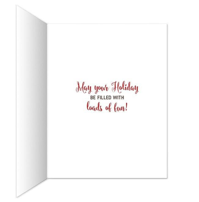 Funny Tipsy Reindeer Merry Christmas Christmas Cards - Artistically Invited